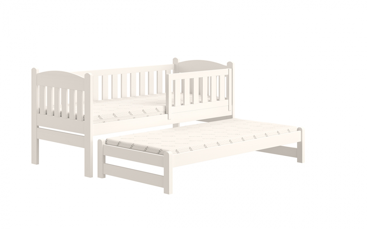 postel dětské přízemní výsuvná Alvins - Bílý, 90x180 postel dětské přízemní výsuvná Alvins - Barva Bílý 