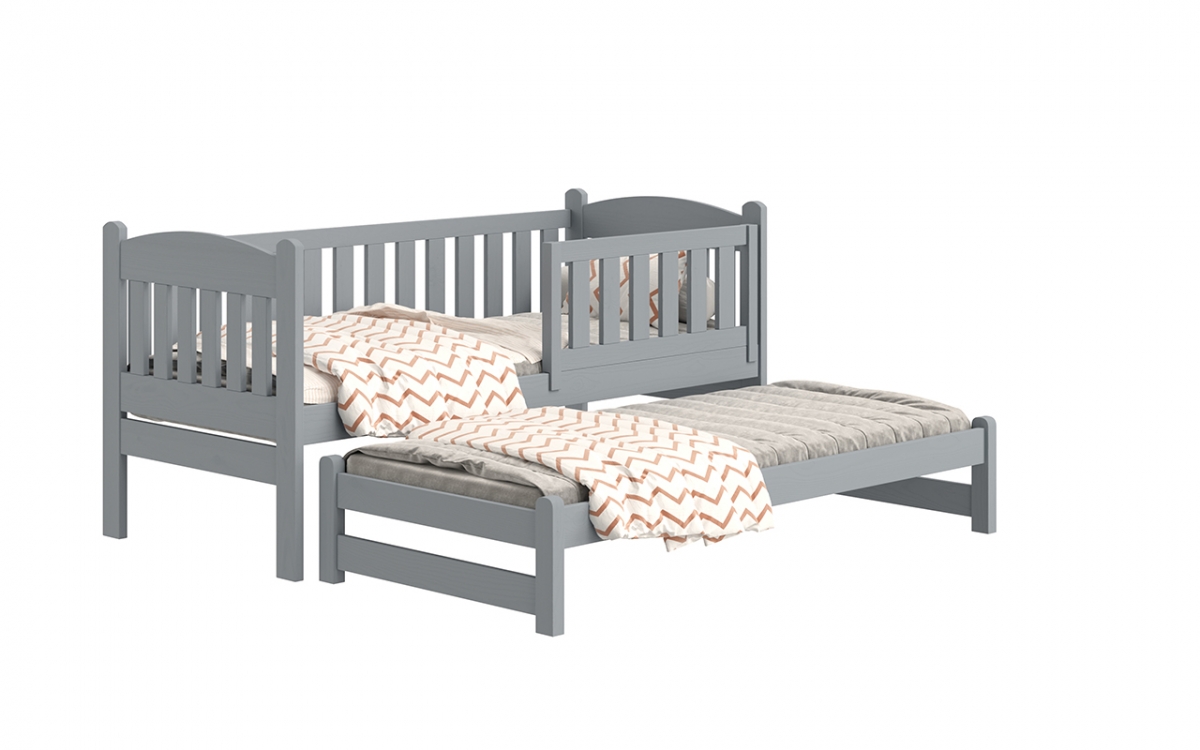 postel dětské přízemní výsuvná Alvins - šedý, 80x160 postel dětské přízemní výsuvná Alvins - Barva šedý 