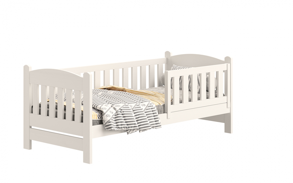 Dřevěná dětská postel Alvins DP 002 - Bílý, 90x190 Dřevěná dětská postel Alvins DP 002 - Barva Bílý 