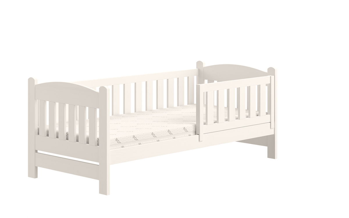Dřevěná dětská postel Alvins DP 002 - Bílý, 80x160 Dřevěná dětská postel Alvins DP 002 - Barva Bílý 