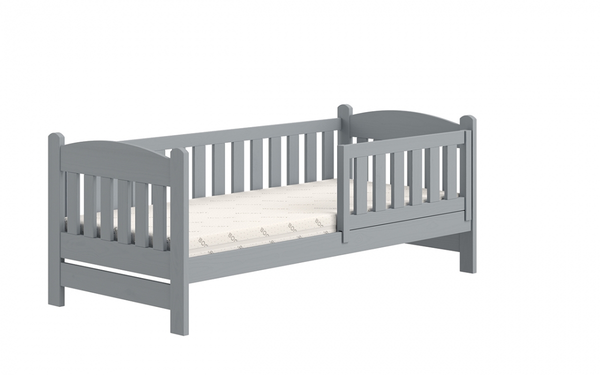 Dřevěná dětská postel Alvins DP 002 - šedý, 80x200 Dřevěná dětská postel Alvins DP 002 - Barva šedý