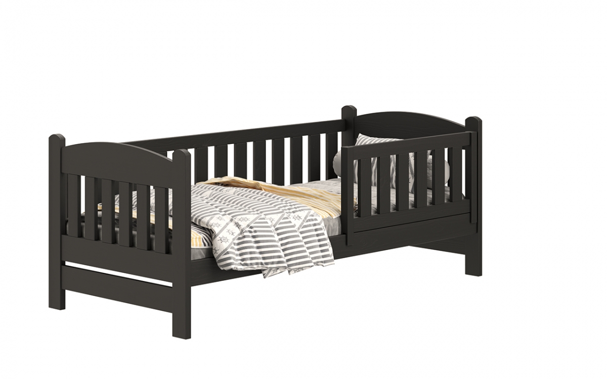 Dřevěná dětská postel Alvins DP 002 - Černý, 90x190 Dřevěná dětská postel Alvins DP 002 - Barva Černý 