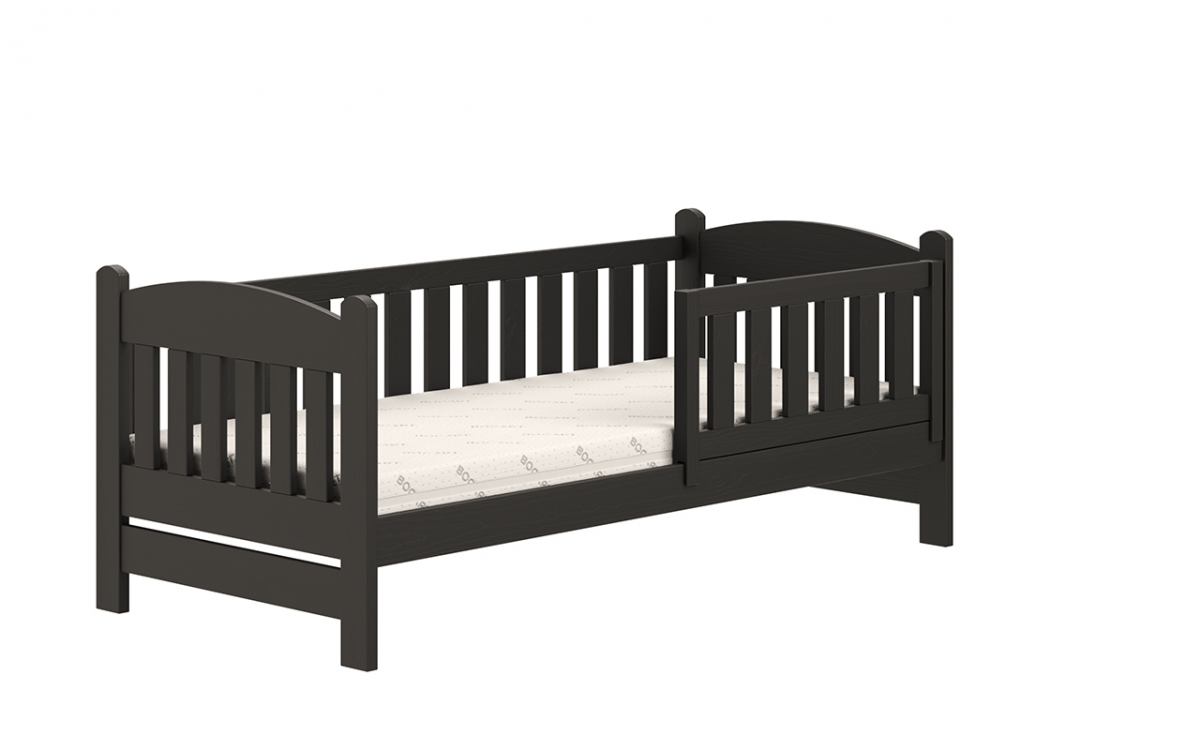 Detská posteľ drevená Alvins DP 002 - Čierny, 90x180 Detská posteľ drevená Alvins DP 002 - Farba Čierny 
