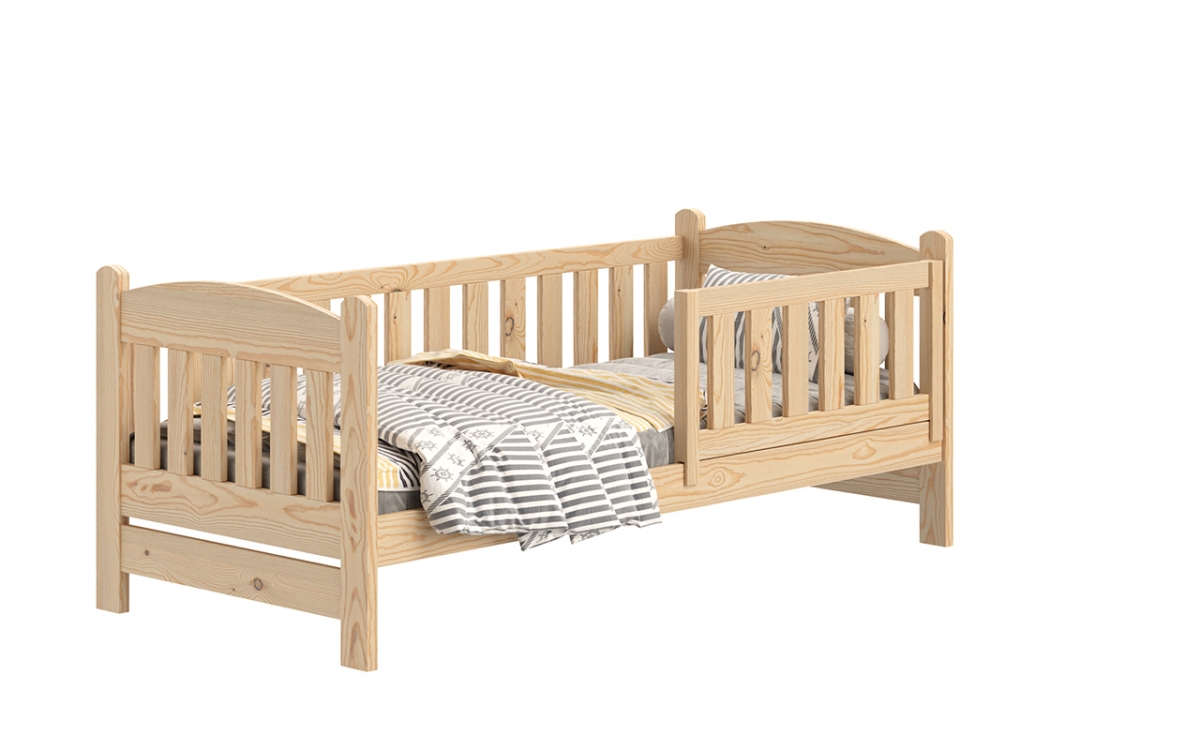 Detská posteľ drevená Alvins DP 002 - Borovica, 80x190 Detská posteľ drevená Alvins DP 002 - Farba Borovica 
