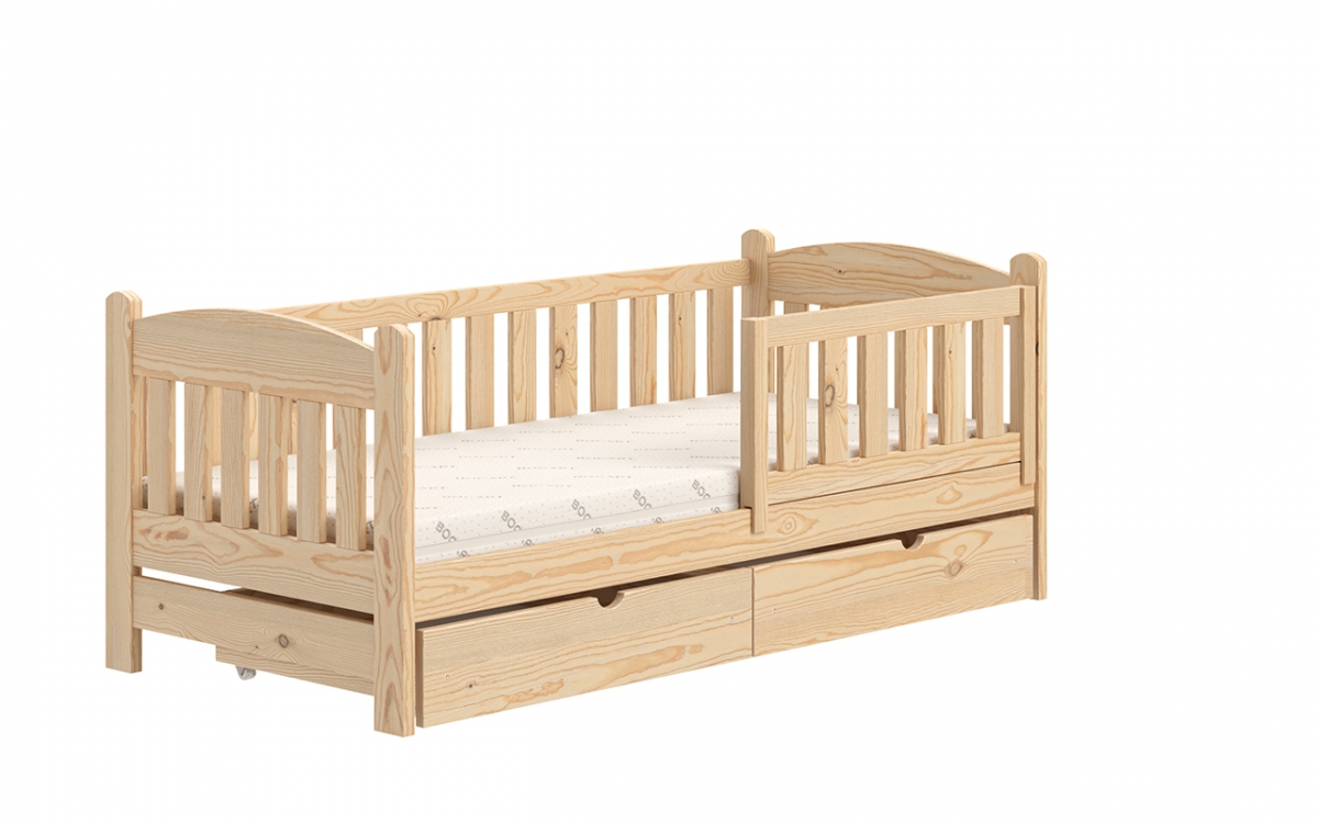 Detská posteľ drevená Alvins DP 002 - Borovica, 80x160 Detská posteľ drevená Alvins DP 002 - Farba Borovica 