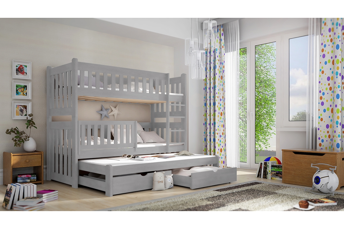 postel patrová  výsuvná Swen PPV 023 - šedý, 80x180  postel patrová  výsuvná Swen - Barva šedý 