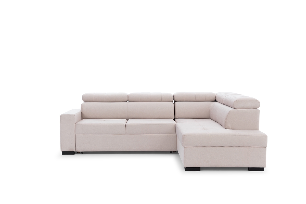 Rohová sedací souprava pravá strana pro obývacího pokoje Modeno L - Element 17 jasný Rohová sedací souprava z drewnianymi nozkami 