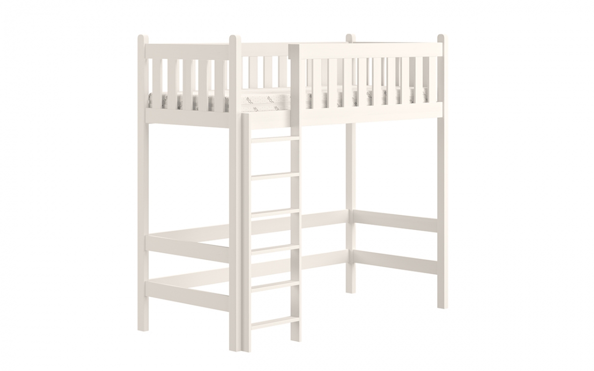 postel vyvýšená postel dřevěná Swen ZP 008 - Bílý, 90x190 postel vyvýšená postel dřevěná Swen ZP 008 - Barva Bílý 