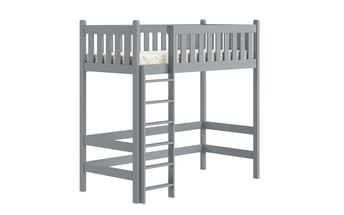 postel vyvýšená postel dřevěná Swen ZP 008 - šedý, 90x190 postel vyvýšená postel dřevěná Swen ZP 008 - Barva šedý 