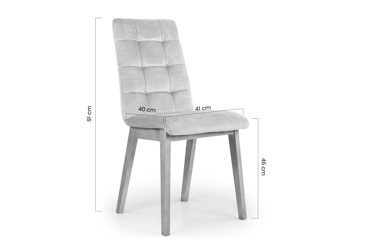 dřevěna židle Platinum 4 s čalouněným sedákem - Námořnická modrá Salvador 05 / Nohy buk dřevěna židle Platinum 4 s čalouněným sedákem - Námořnická modrá Salvador 05 / černé Nohy - Rozměry
