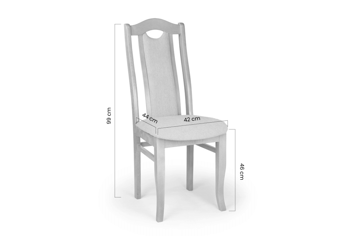 dřevěna židle čalouněné Livorno 2 - Béžová Gemma 04 / Dub dřevěna židle čalouněné Livorno 2 - Béžová Gemma 04 / buk - Rozměry