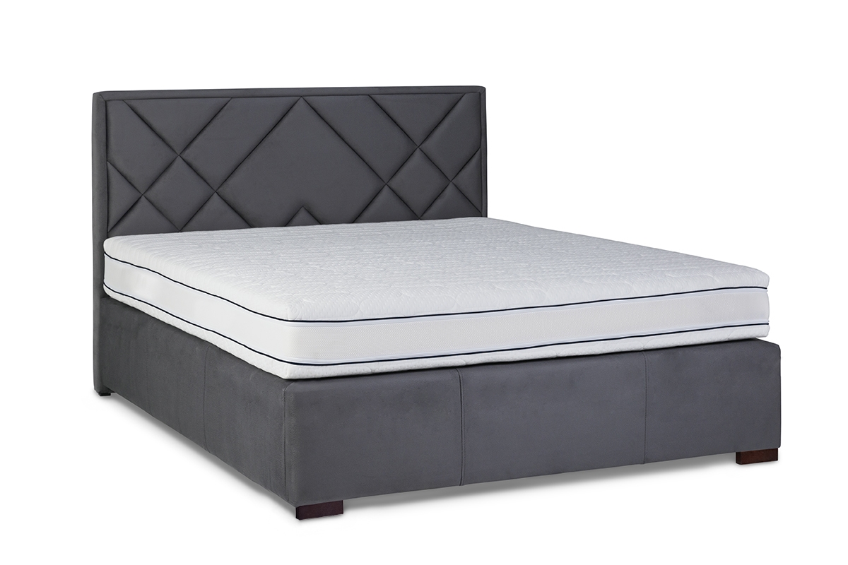 postel čalouněné do ložnice s úložným prostorem Simen - 160x200  šedý postel do ložnice Simen 
