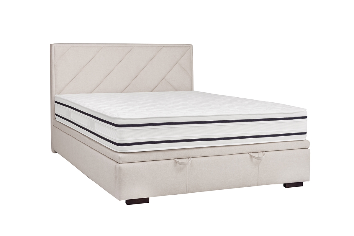 Posteľ do  spálne  z tapicerowanym stelazem a úložným priestorom Tiade - 180x200  wygodne posteľ Tiade do  spálne  