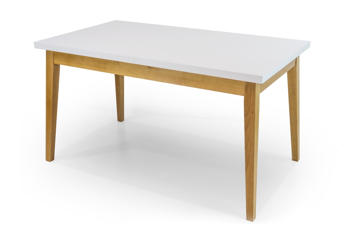 Stůl rozkladany 140-180 Paris na drewnianych nogach Stůl z bialym blatem