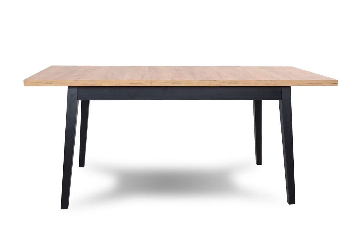 Stůl rozkladany 160-200 Paris na drewnianych nogach Černý laminowany Stůl