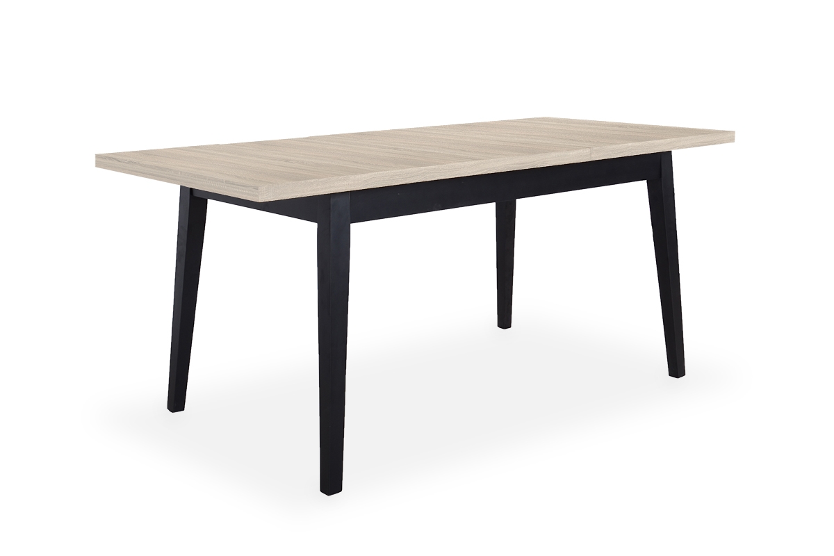 Stůl rozkladany 200-250 Paris na drewnianych nogach - Dub sonoma / černé Nohy Stůl pro jídelny