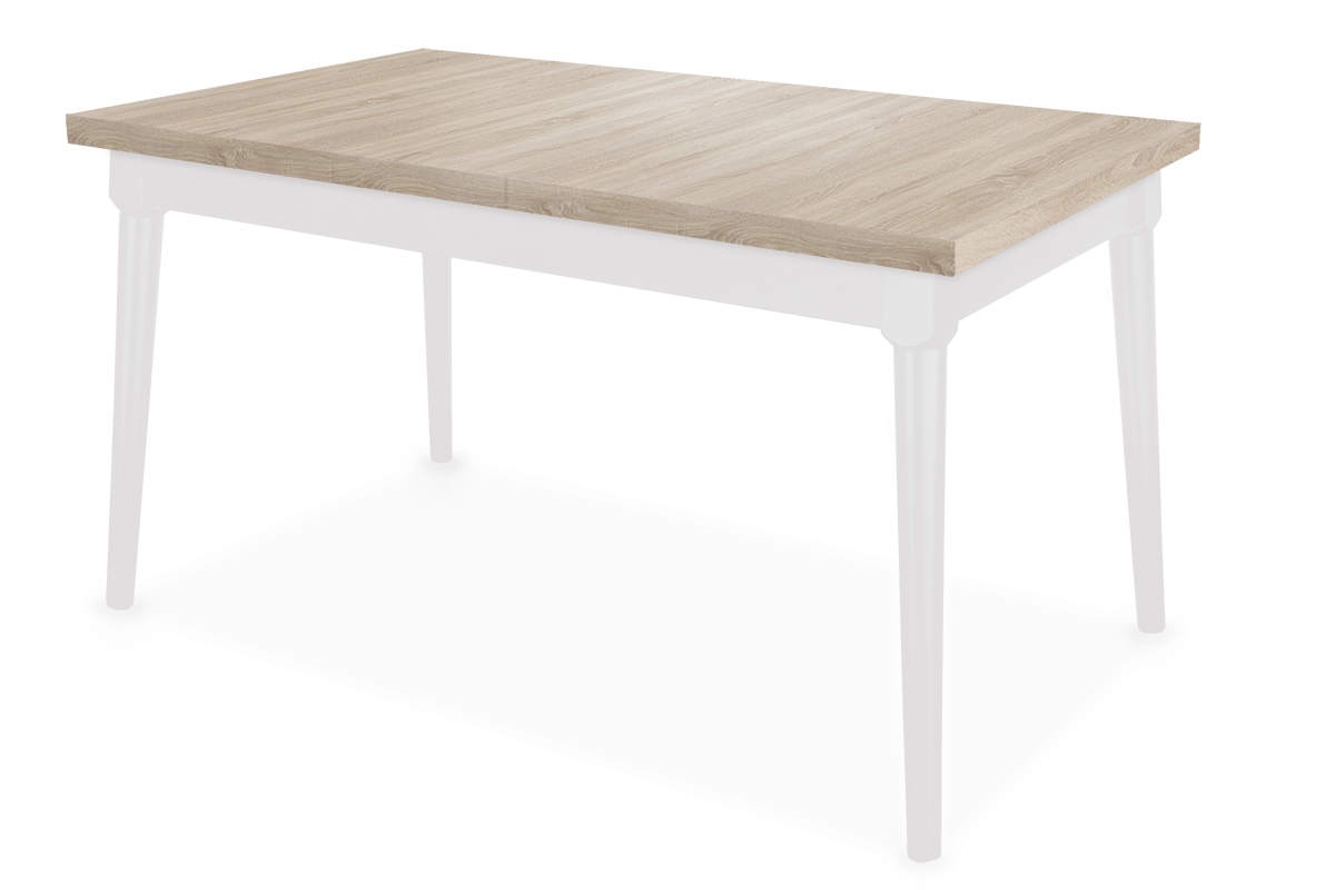 Stůl rozkladany pro jídelny 160-200 Ibiza na drewnianych nogach - Dub sonoma / biale Nohy Stůl pro obývacího pokoje