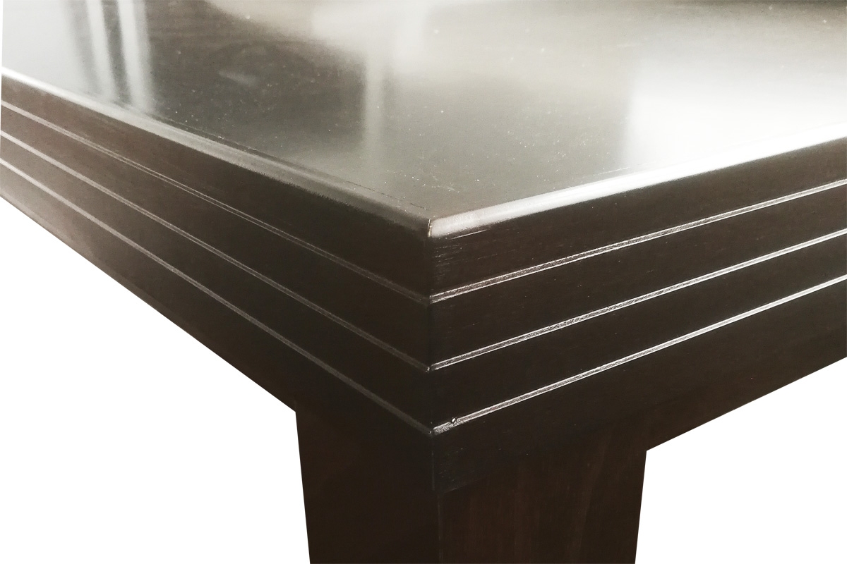 Stůl rozkladany w drewnianej okleinie 160-200 cm Sycylia na drewnianych nogach Stůl rozkladany w drewnianej okleinie 160-200 cm Sycylia na drewnianych nogach - detal