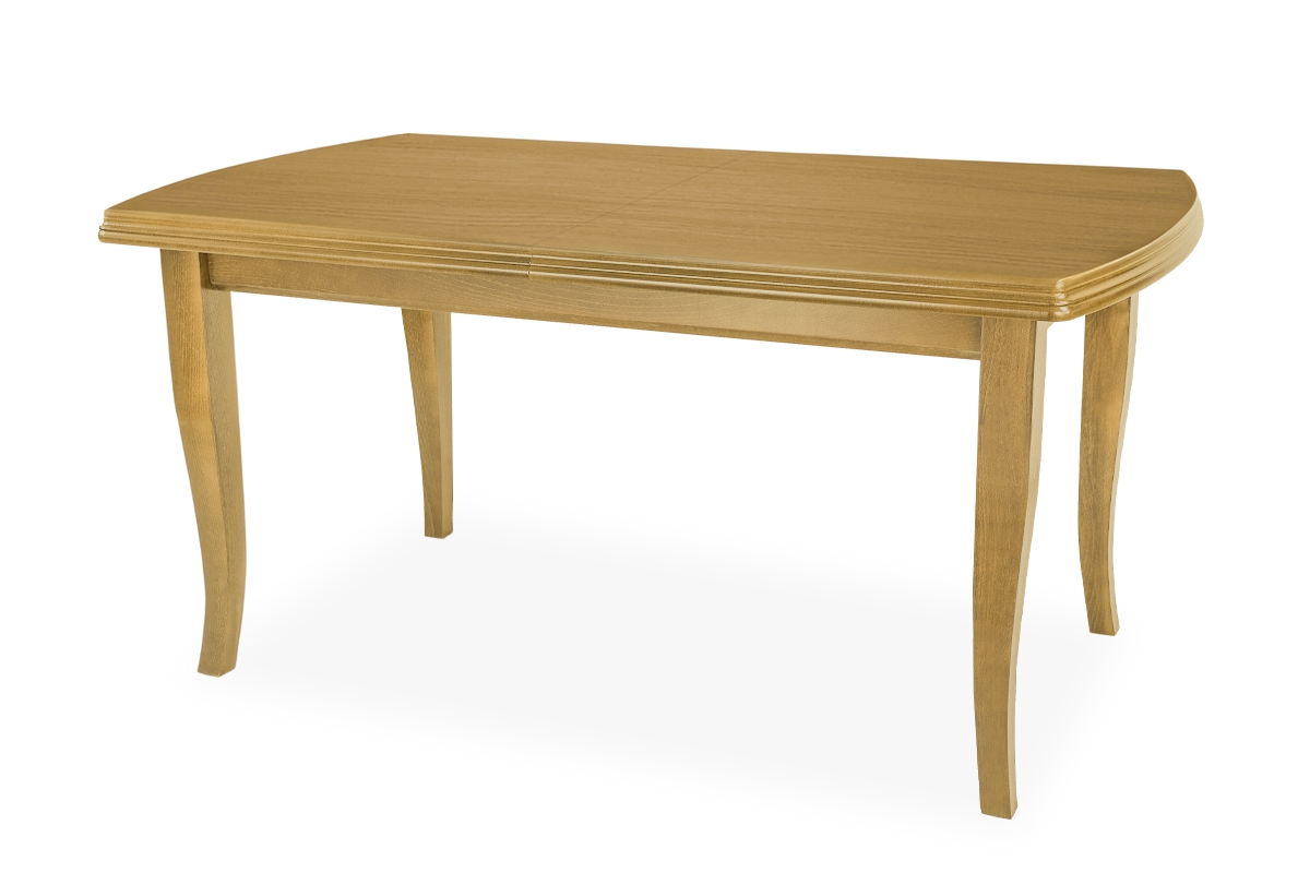 Stôl rozkladany w drewnianej okleinie 160-200 Bergamo na drewnianych nogach Stôl rozkladany w drewnianej okleinie 160-200 Bergamo na drewnianych nogach - Dub