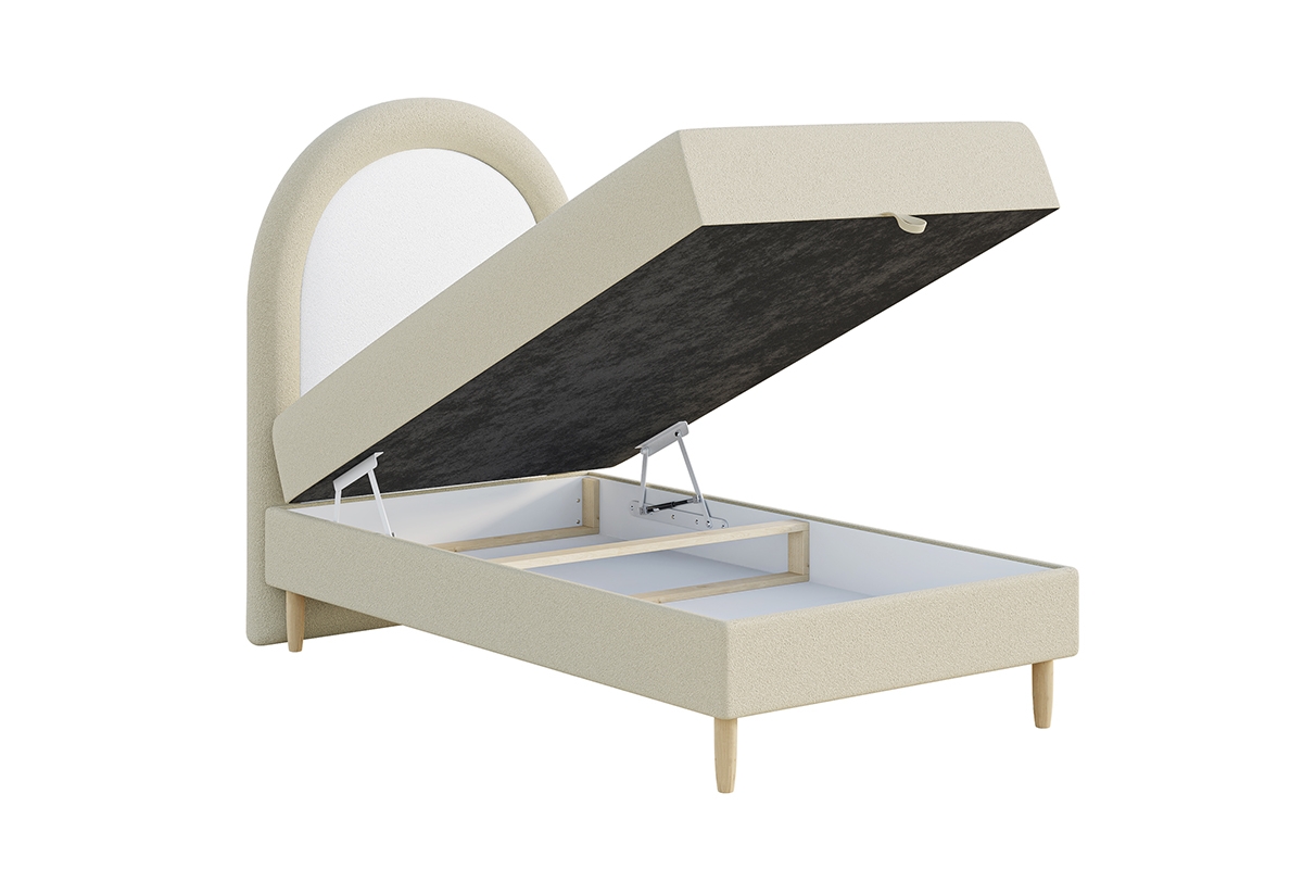 Dzieciece posteľ čalúnená s úložným priestorom Eliat 90x180 - béžový Baloo 2074 Dzieciece posteľ čalúnená s úložným priestorom Eliat 90x180