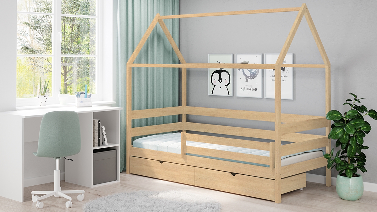 postel dětské domeček přízemní Comfio - Borovice, 90x190  postel dětské domeček přízemní Comfio - Borovice