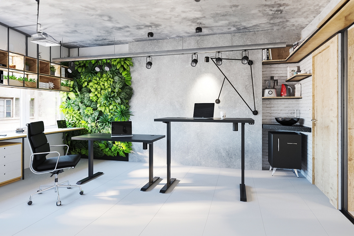 Elir íróasztal, elektromosan állítható magasság - 135 cm - fekete íroasztal elektryczne Elir z regulacja wsokosci 135 cm - fekete 