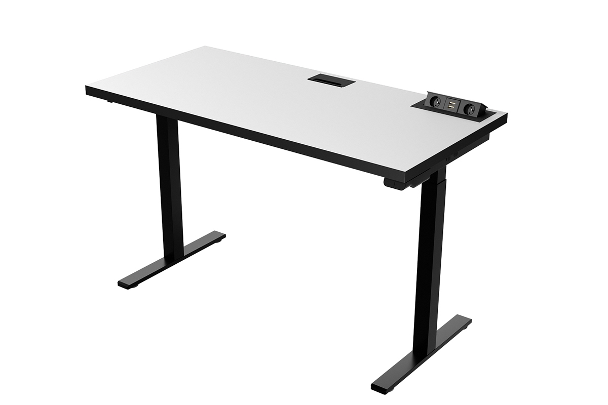 Terin íróasztal, elektromosan állítható magasság - 120 cm - fehér íroasztal elektryczne Terin z regulacja wysokosci 135 cm - bialy 