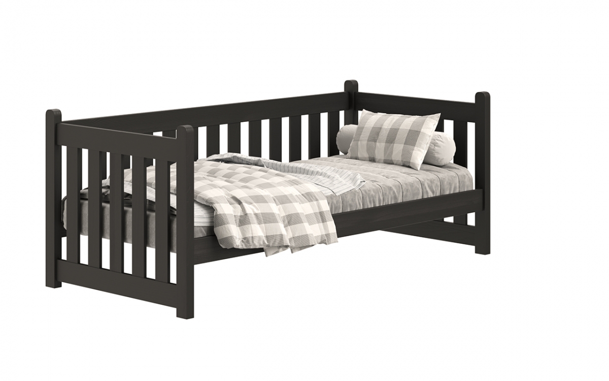postel přízemní drewniane Swen DP 001 - Černý, 80x200 postel přízemní drewniane Swen DP 001 - Černý