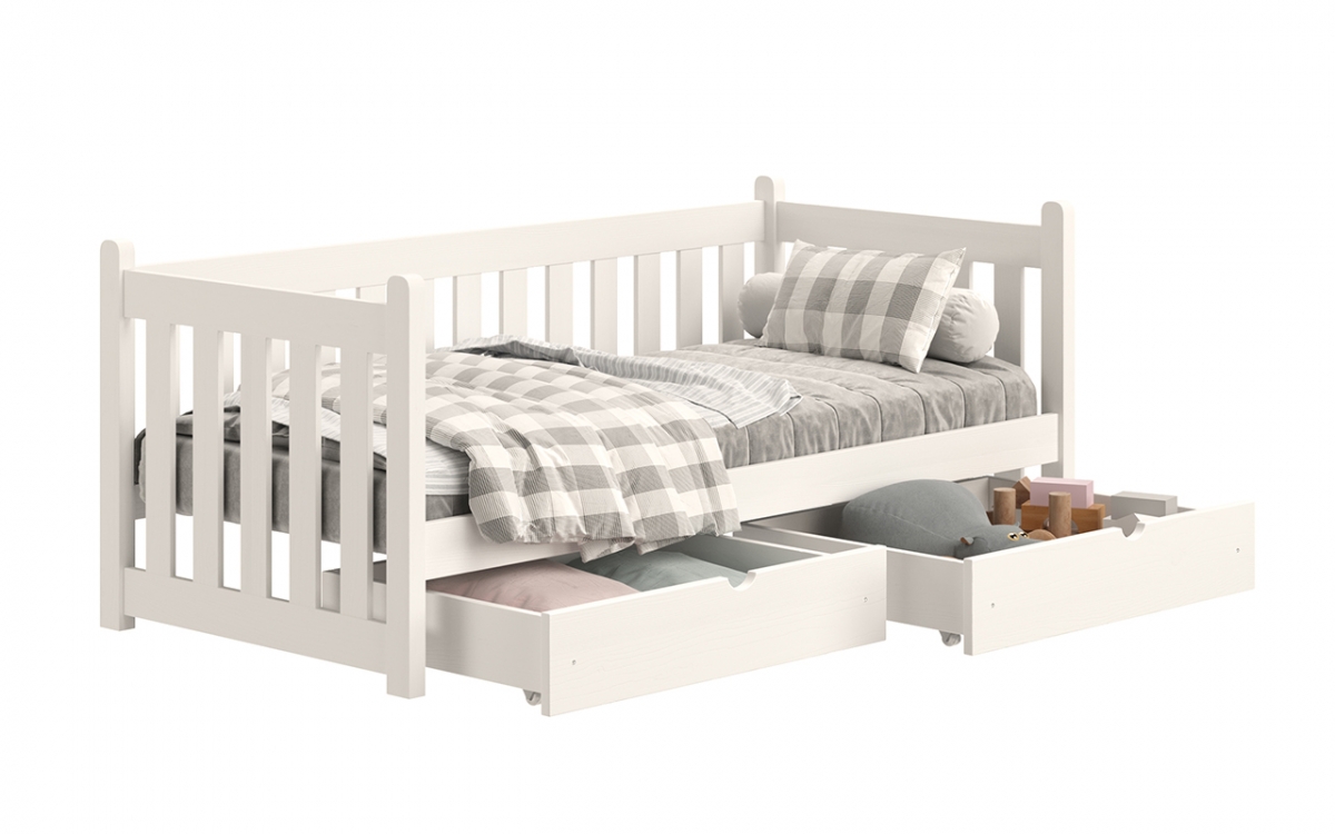 postel přízemní drewniane Swen DP 001 - Bílý, 80x200 postel přízemní drewniane Swen DP 001 - Bílý