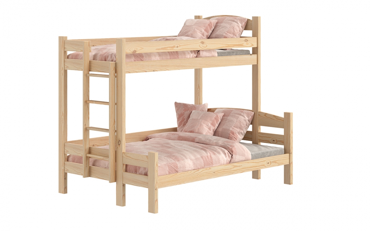Lovic emeletes ágy, fiókokkal, bal oldali - 80x200 cm/120x200 cm - fenyőfa  Emeletes ágy fiokokkal Lovic - fenyőfa