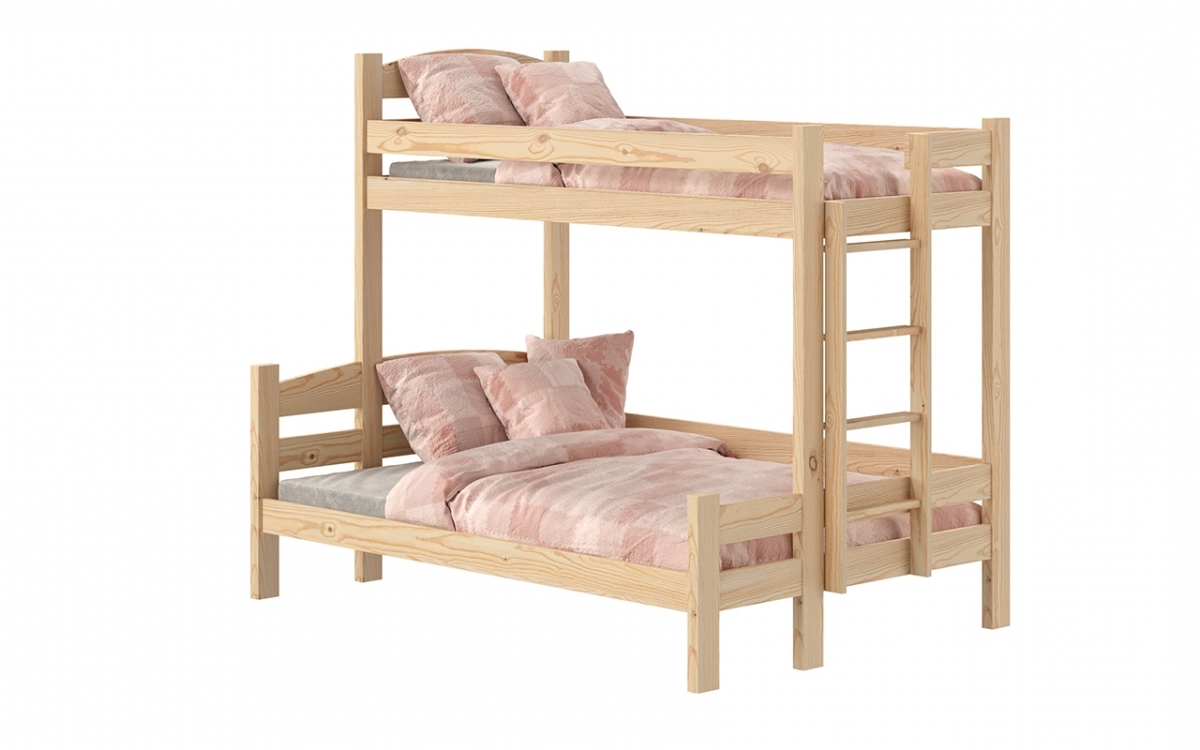 Lovic emeletes ágy, fiókokkal, jobb oldali - 80x200 cm/120x200 cm - fenyőfa Emeletes ágy fiokokkal Lovic - fenyőfa