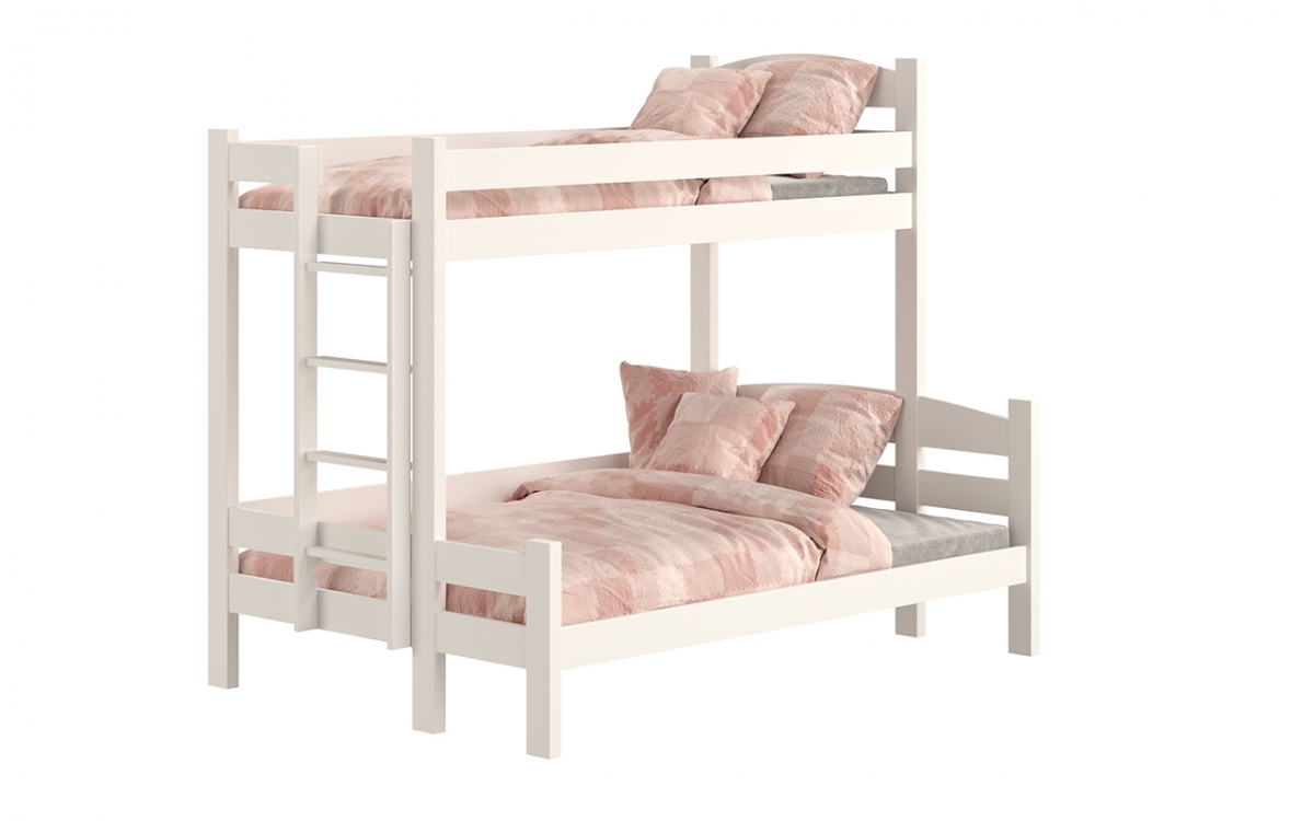 postel patrová  s zásuvkami Lovic levá - Bílý, 90x200/140x200  postel patrová  s zásuvkami Lovic - Bílý