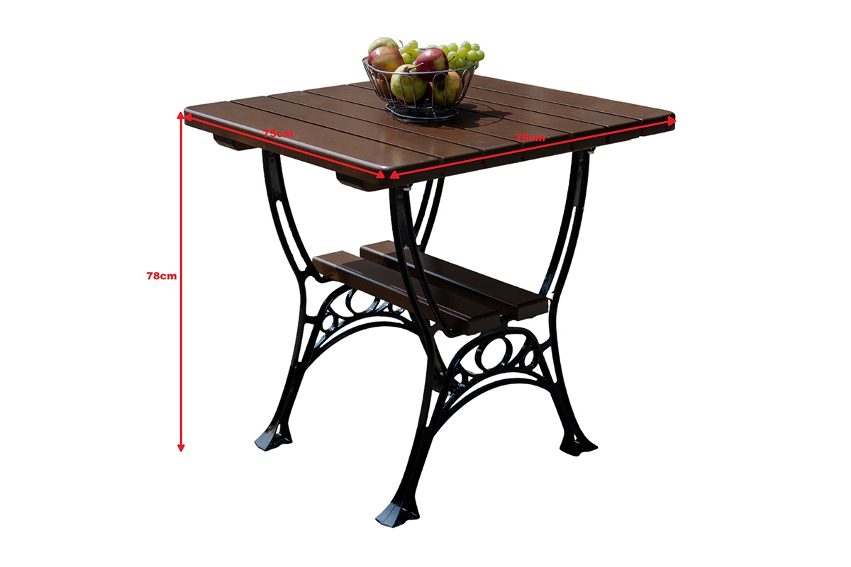 Stôl záhradný Krolewski 75x75 cm - wisnia Stôl záhradný Krolewski 75x75 cm - wisnia