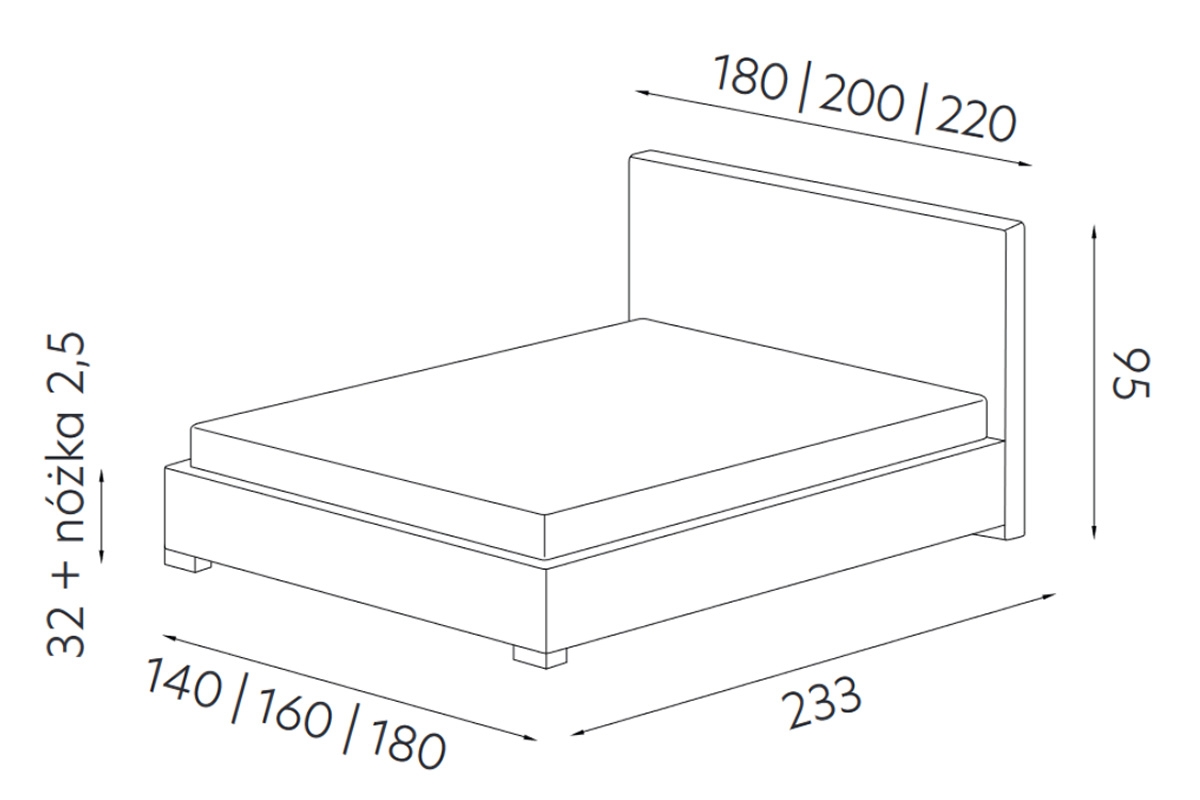 postel čalouněné 140x200 Nubo z podwojnym wezglowiem postel čalouněné 140x200 Nubo z podwojnym wezglowiem
