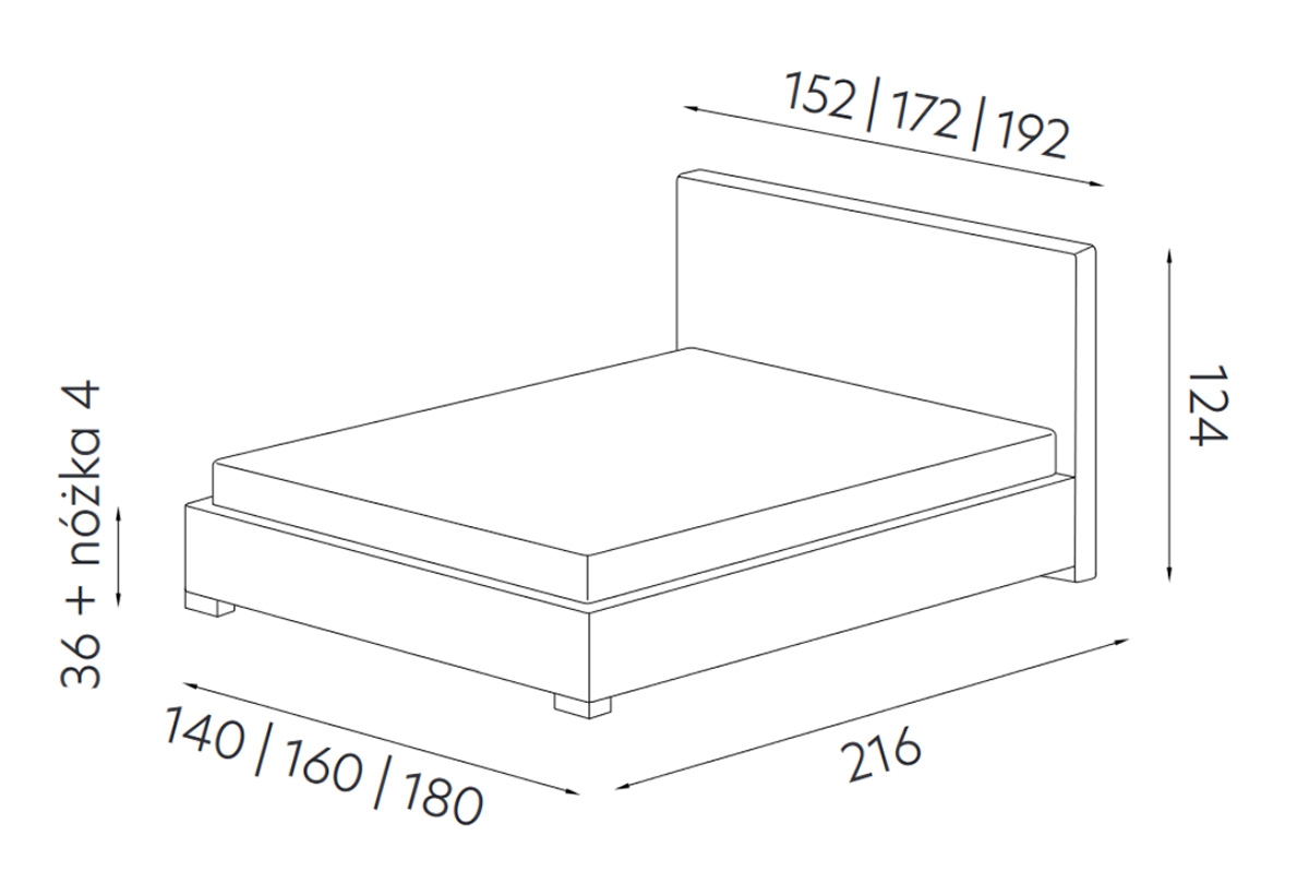 postel čalouněné 180x200 Vertigo s úložným prostorem postel čalouněné 180x200 Vertigo s úložným prostorem