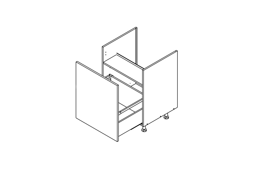 KAMMONO F11 DZC2SS80 - Skrinka Kuchynská z szuflada pod zabudowe zlewu KAMMONO F11 DZC2SS80 - Skrinka Kuchynská z szuflada pod zabudowe zlewu