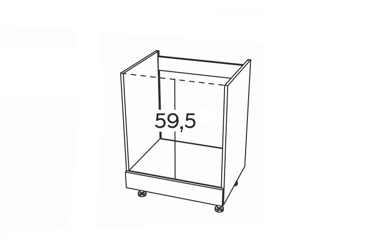 Kuchyňská skříňka KAMMONO F11 DP60 pod vestavbu trouby KAMMONO F11 DP60 - Skříňka kuchyňská pod zabudowe piekarnika	