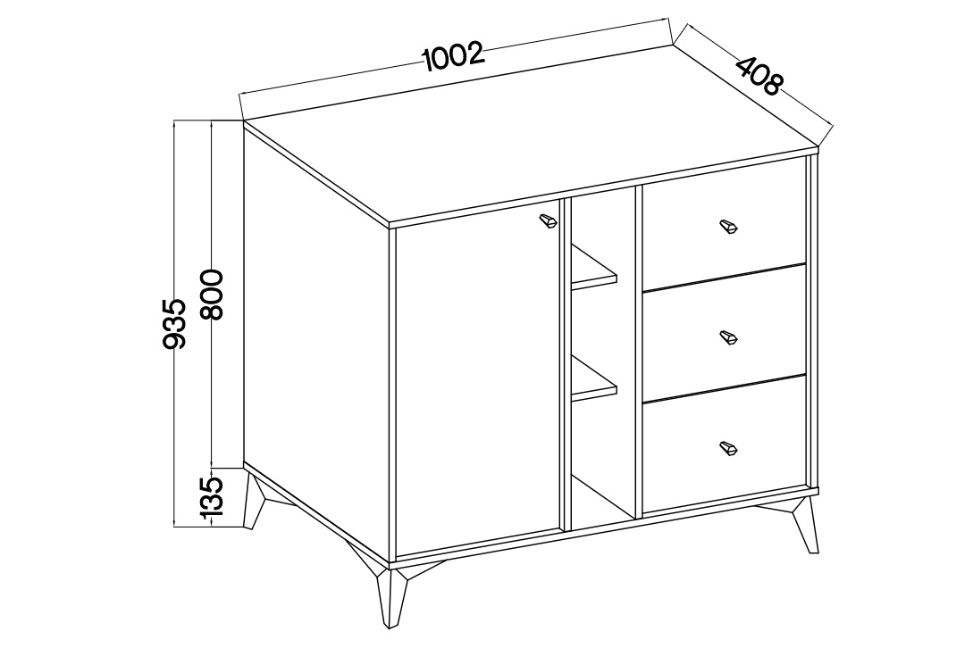 Komoda Lotina I 1F3S so zásuvkami 100 cm - Béžová Pieskový / zlaté nožičky Komoda Lotina I 1F3S so zásuvkami 100 cm - Béžová Pieskový / zlote nožičky