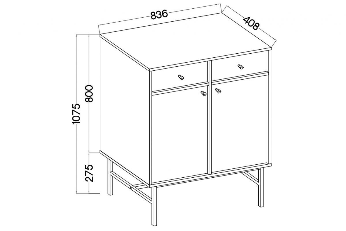 Komoda Lotina III 2F2S so zásuvkami 84 cm - Béžová Pieskový / zlaté nožičky Komoda Lotina III 2F2S so zásuvkami 84 cm - Béžová Pieskový / zlote nožičky