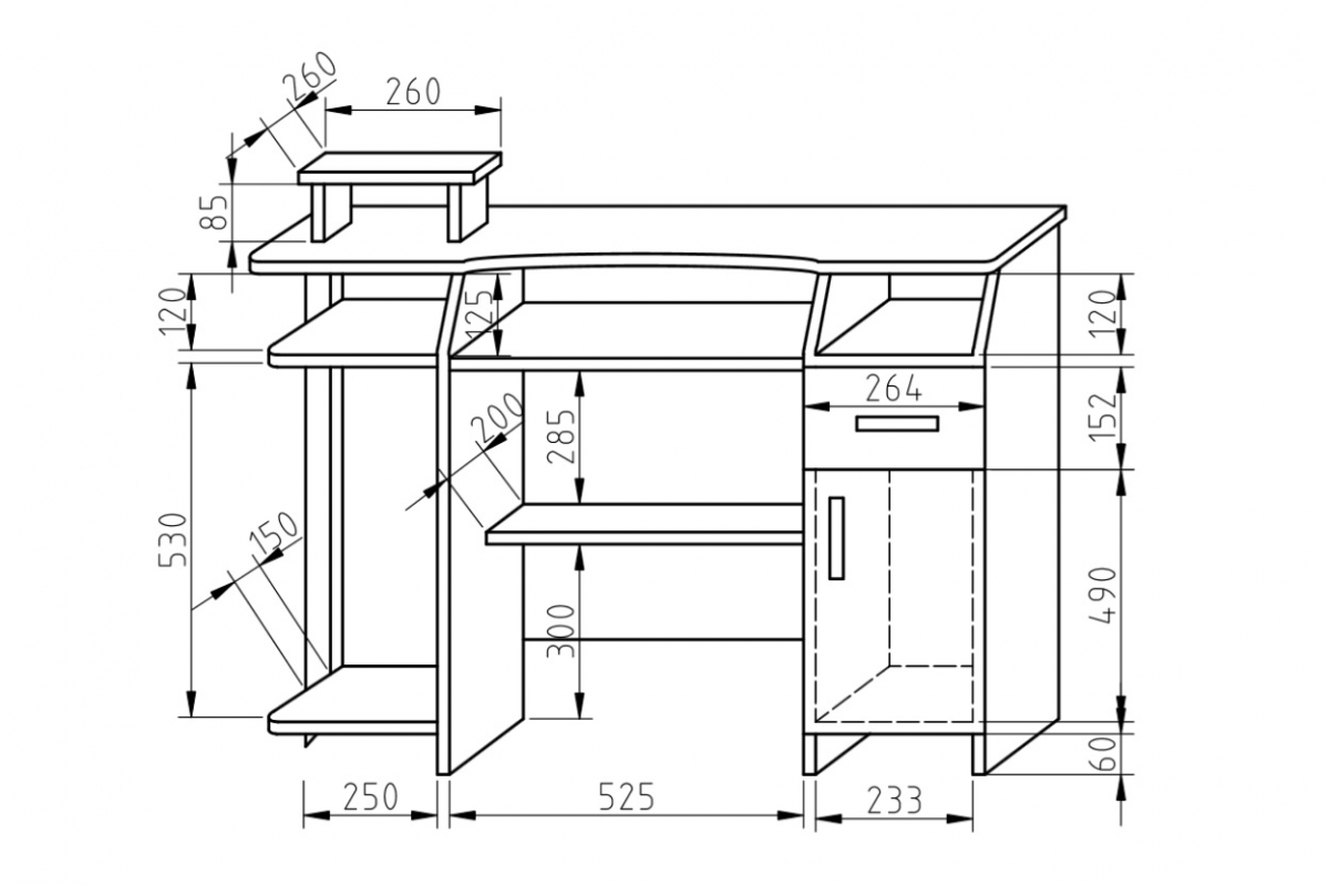 Mládežnický psací stůl BK35 110 cm - klon psací stůl mlodziezowe BK35 110 cm - klon