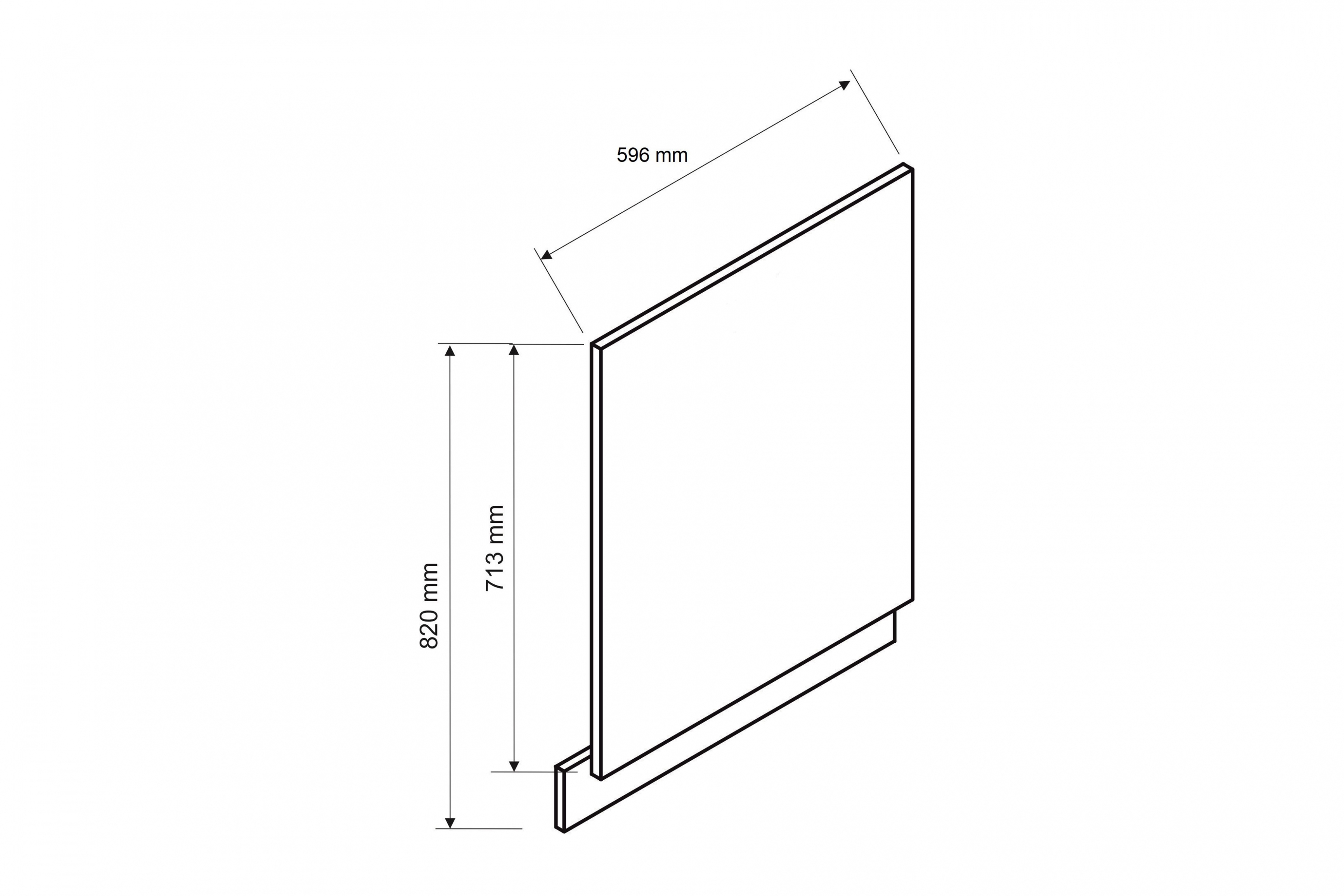 Dvierka na umývačku 60cm s krytým panelom Isabel 60 PZ - svetlý šedý mat / Dub artisan Predná časť do umývačky 60cm s krytým panelom Isabel 60 PZ - svetlý šedý mat / Dub artisan