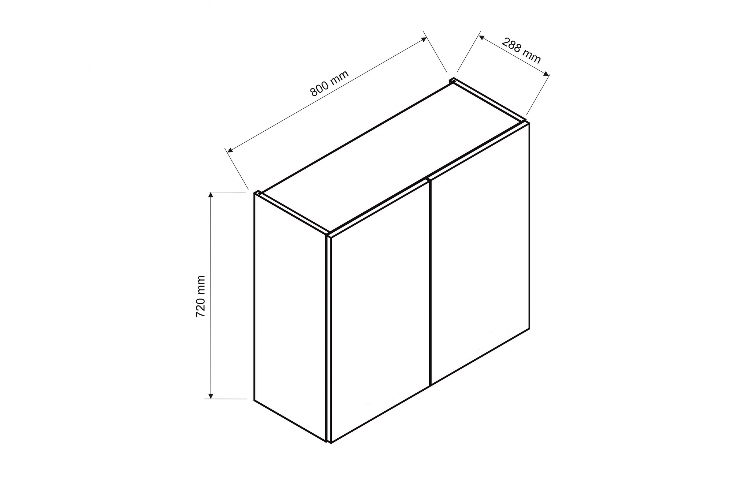 Závesná kuchynská skrinka dvojdverová Isabel W80 - svetlý šedý mat / Dub artisan Skrinka Kuchynská závesná dvojdverová Isabel W80 - svetlý šedý mat / Dub artisan