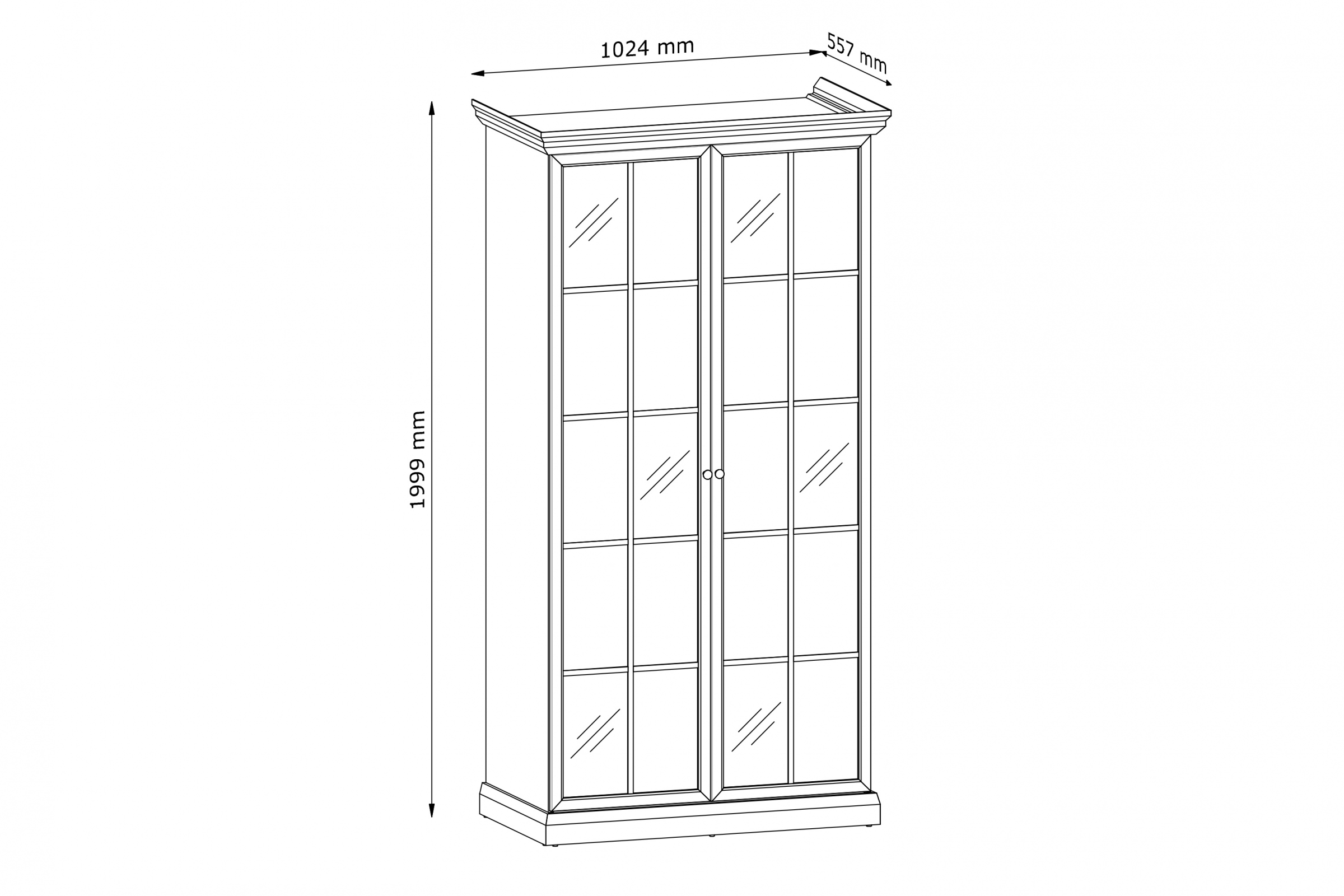 Skříň Lucca se zrcadlem - 102 cm - grafit skříň Lucca se zrcadlem 102 cm - grafit