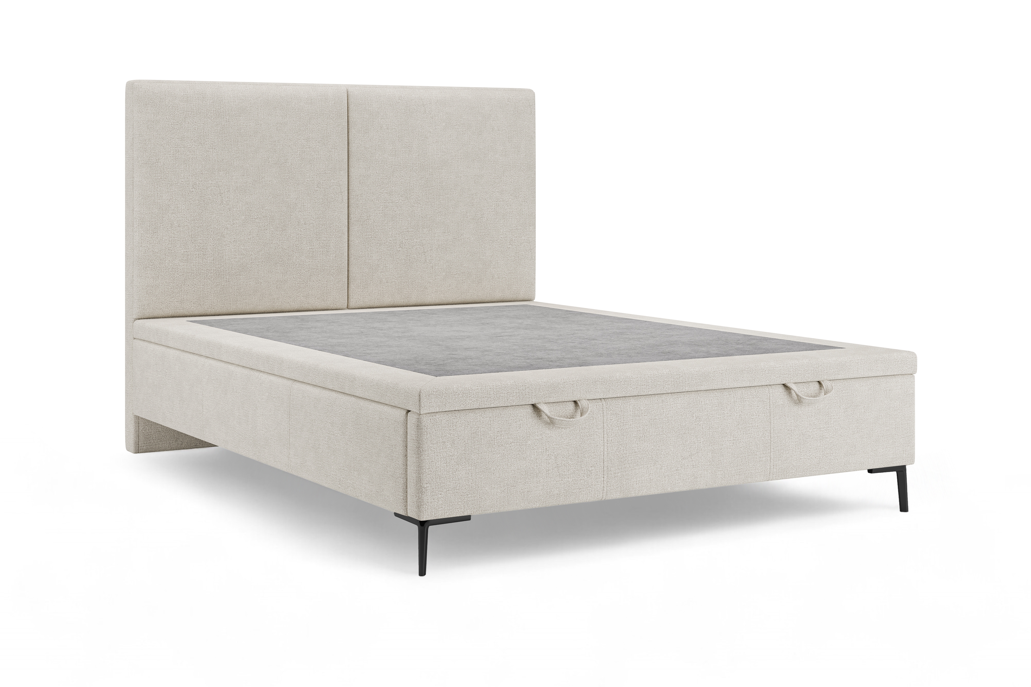 Postel boxspring s úložným prostorem Lektis - 160x200 / Nohy kovové černá  Postel boxspring s úložným prostorem Lektis - 160x200 / Nohy kovové černá 