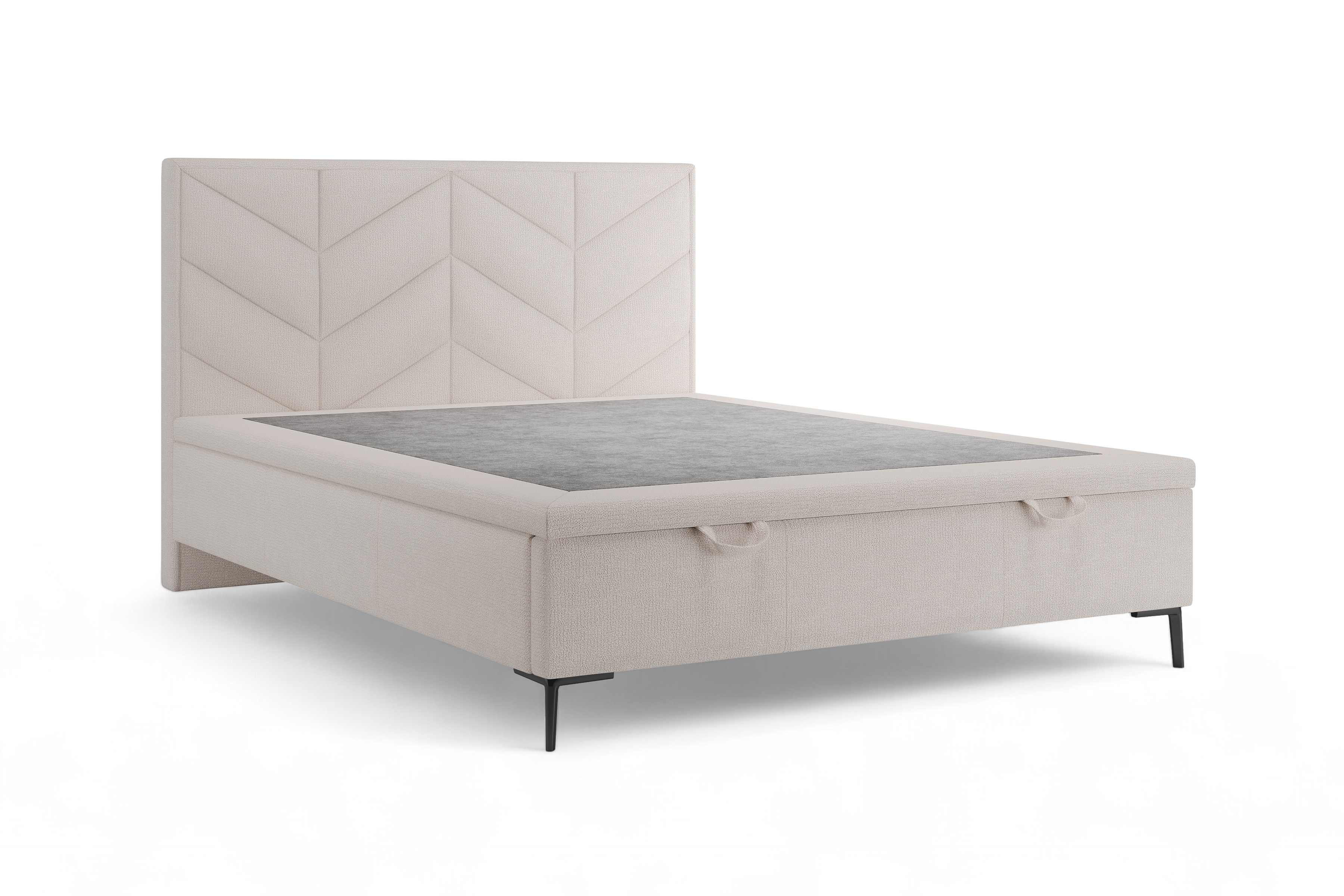 Boxspring posteľ Lindi 160x200 S vnútorným úložným priestorom- béžový szenil Perfect Harmony 02 / nožičky čierny  Boxspring posteľ Lindi 140x200 S vnútorným úložným priestorom- béžový szenil Perfect Harmony 02 / nožičky čierny 