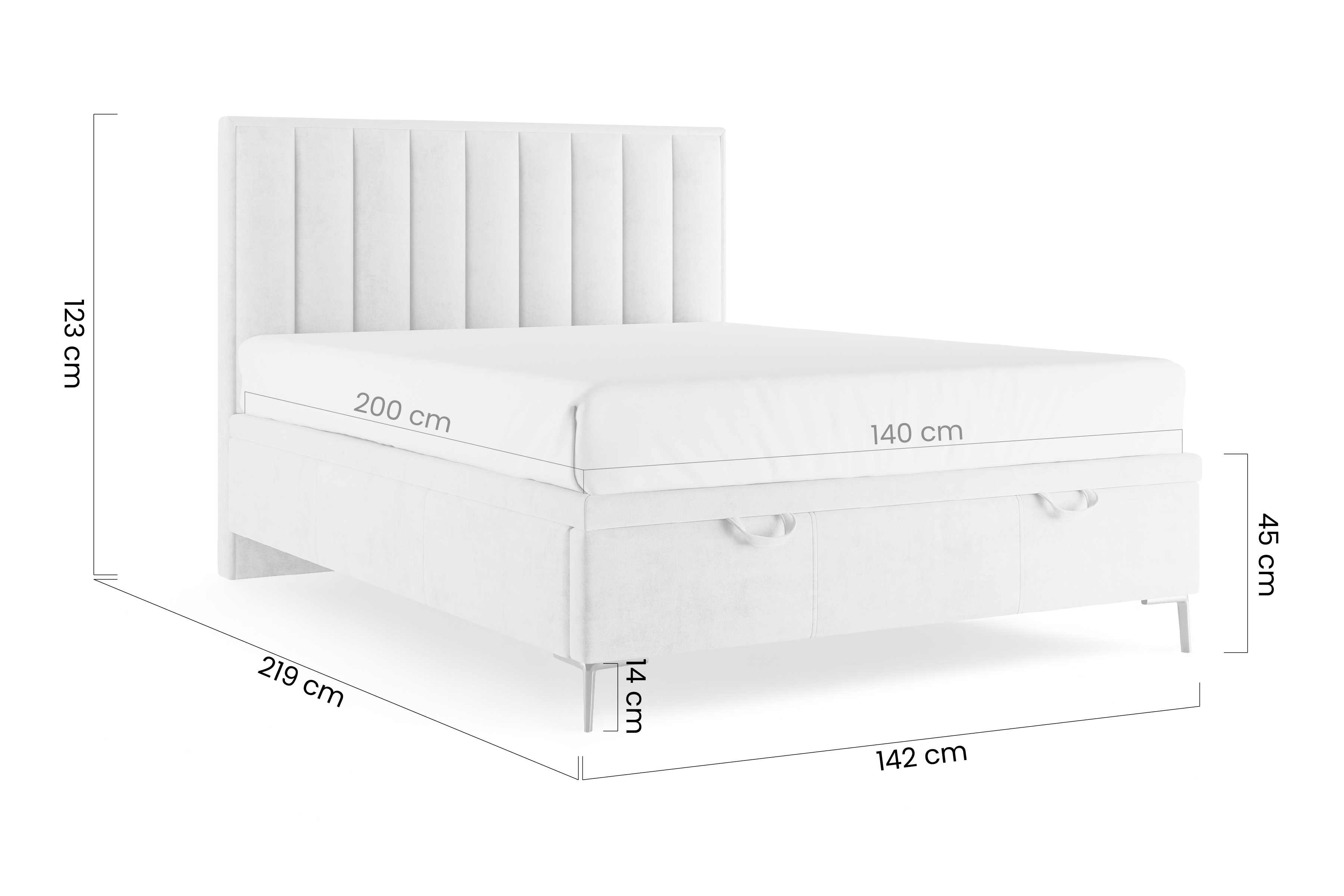 Boxspring posteľ Misel 140x200 S vnútorným úložným priestorom- béžový zamat Magic Velvet 2210 / nožičky čierny  Boxspring posteľ Misel 140x200 S vnútorným úložným priestorom- jasno béžový zamat Magic Velvet 2201 / nožičky čierny 