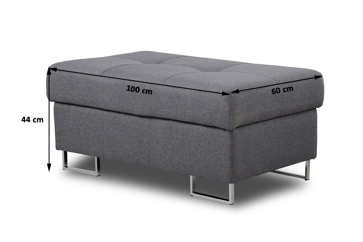 Taburetka Annabelle - čierne nožičky Taburet čalúnená Annabelle / nožičky čierny