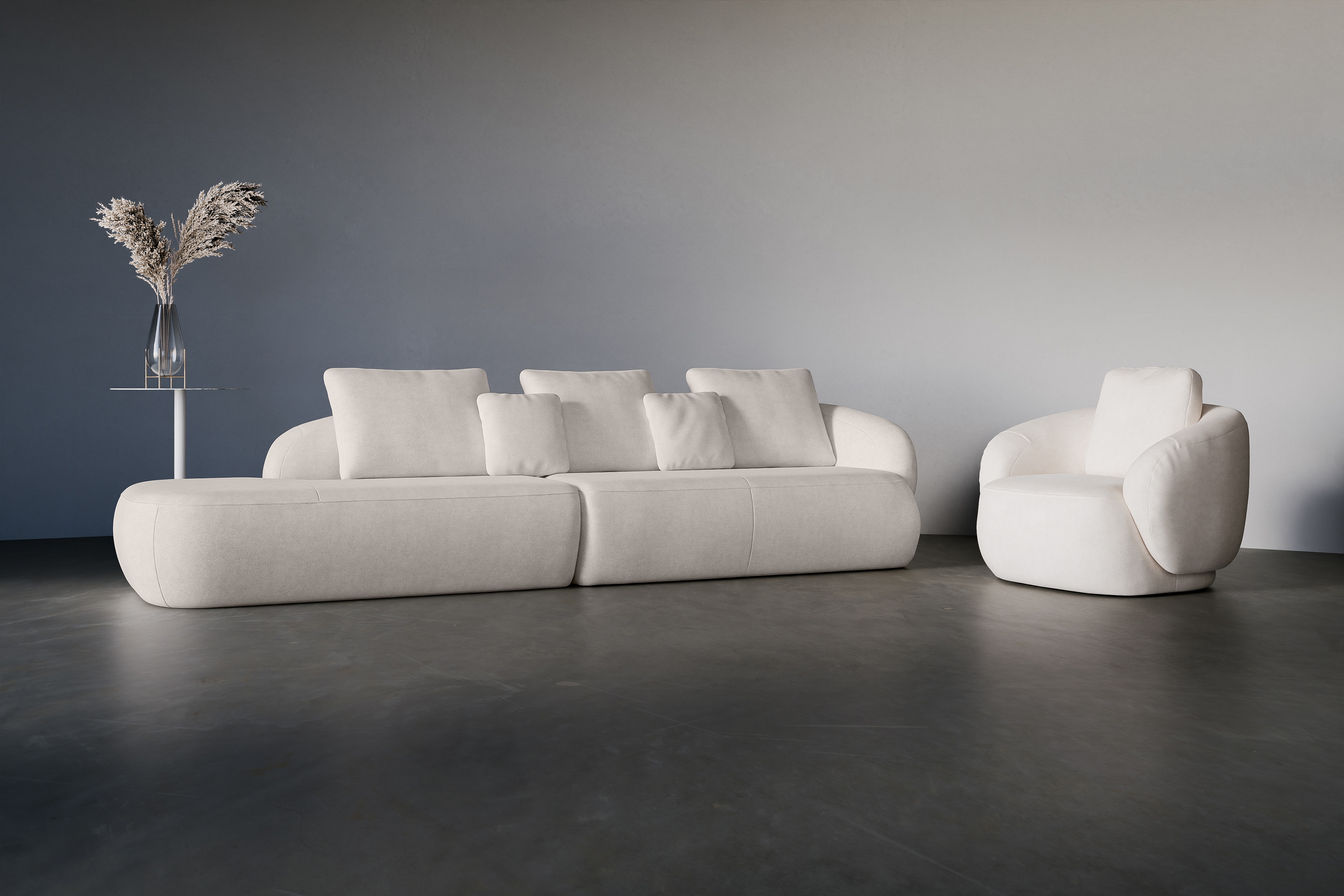 Rohová sedacia súprava do obývacej izby Finezal OTOL+2P  Rohová sedacia súprava do obývacej izby Finezal OTOL+2P 