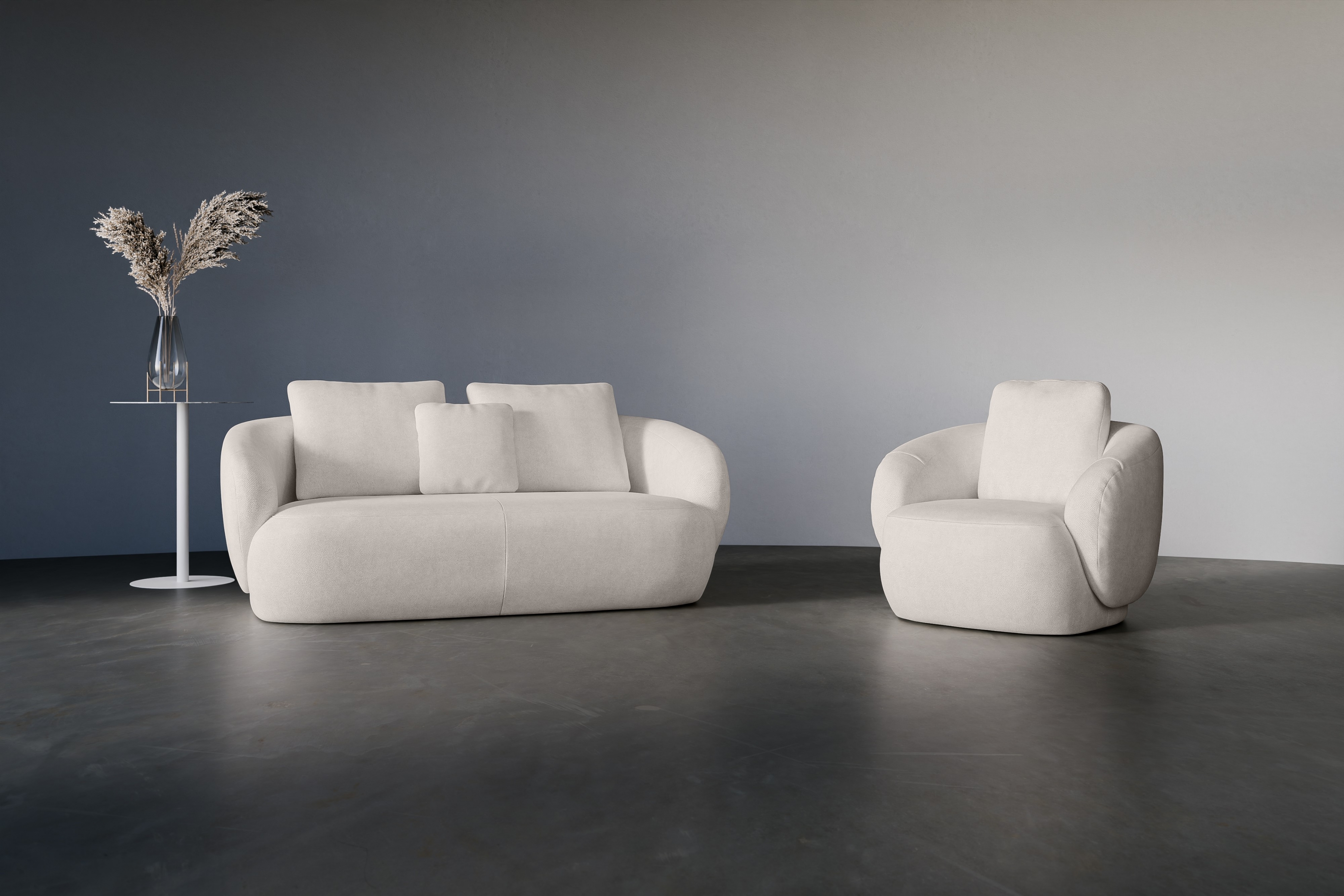 Oddychová súprava Finezal: pohovka 2-miestna + kreslo Komplet odpočinkové Pohovka Finezal 2-os + Kreslo