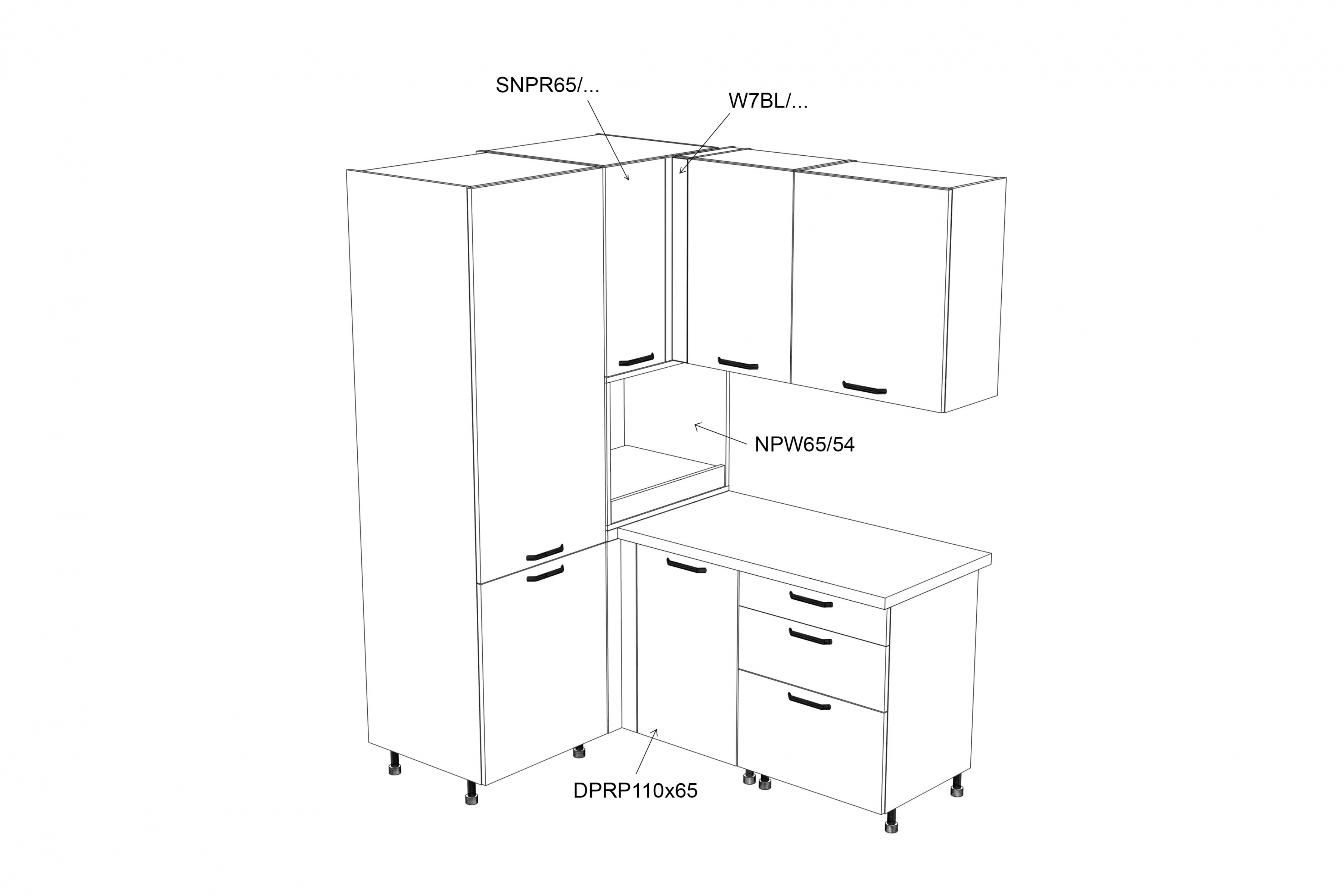 Blenda do Skříňky wiszacej Kammono P2 W7BL/71 zabudowy naroznej Blenda do Skříňky wiszacej Kammono P2 W7BL/71 zabudowy naroznej
